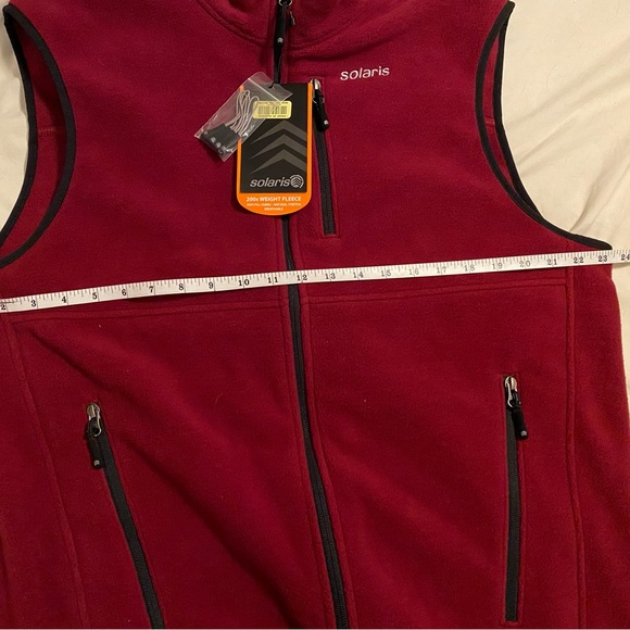 NWT Solaris Fleece Vest Full zip up Pockets Outdoors Hiking 200S weight fleece - Picture 9 of 15